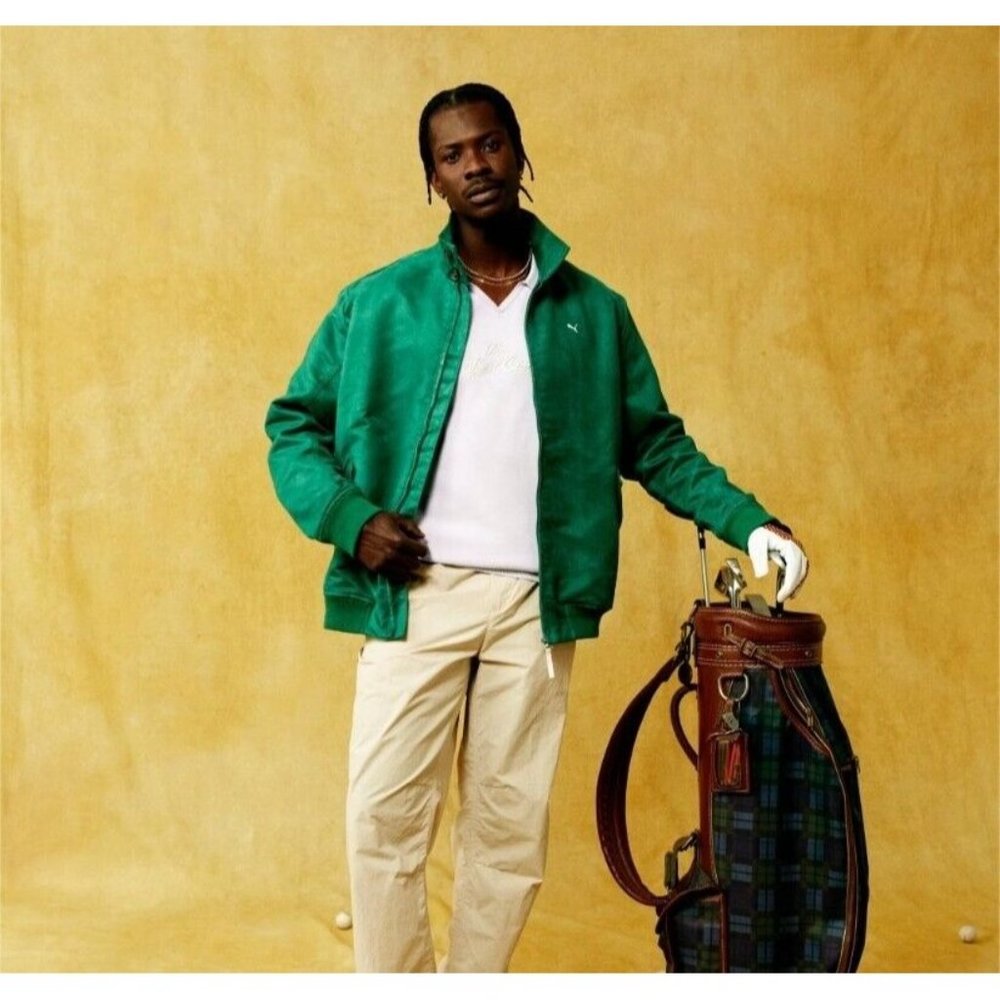 Puma 'macht's mit qualitat' harrington jacket Green Mens Sz Large NWT - Picture 14 of 14